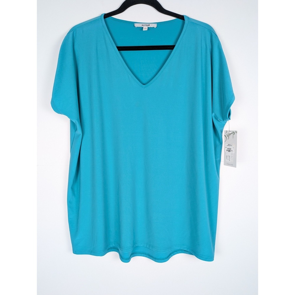 NWT Sympli Canada Size 12 Green Short Sleeve Top Jersey